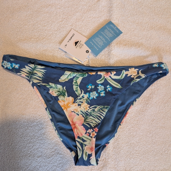 NWT O'Neill Blue Floral Bikini Bottom Size M - Picture 4 of 5